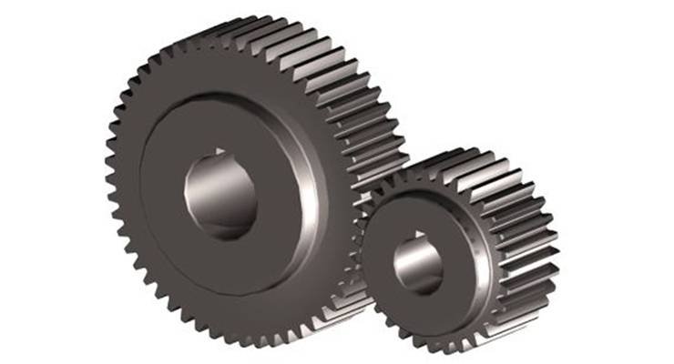 small and big spur gears