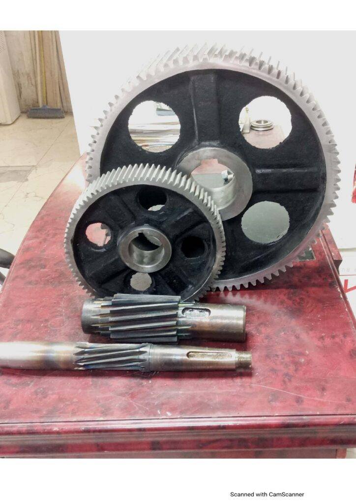 helical gears with shafts