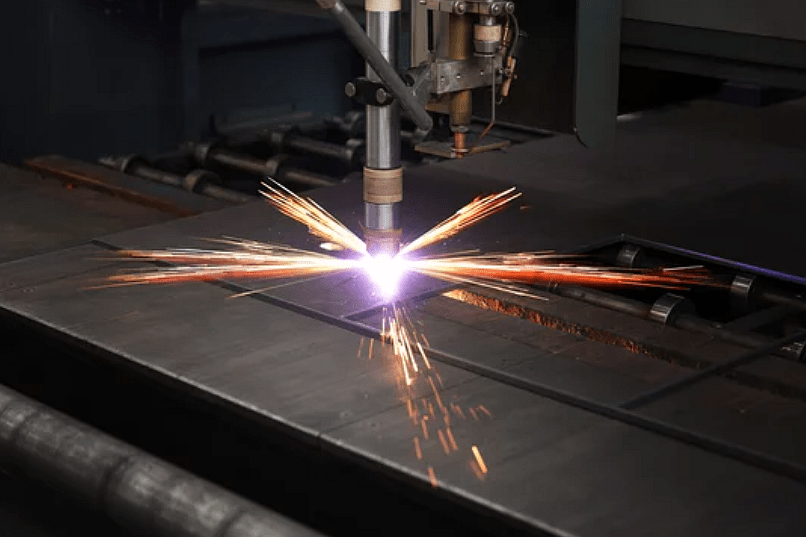 plasma cutting on sheet