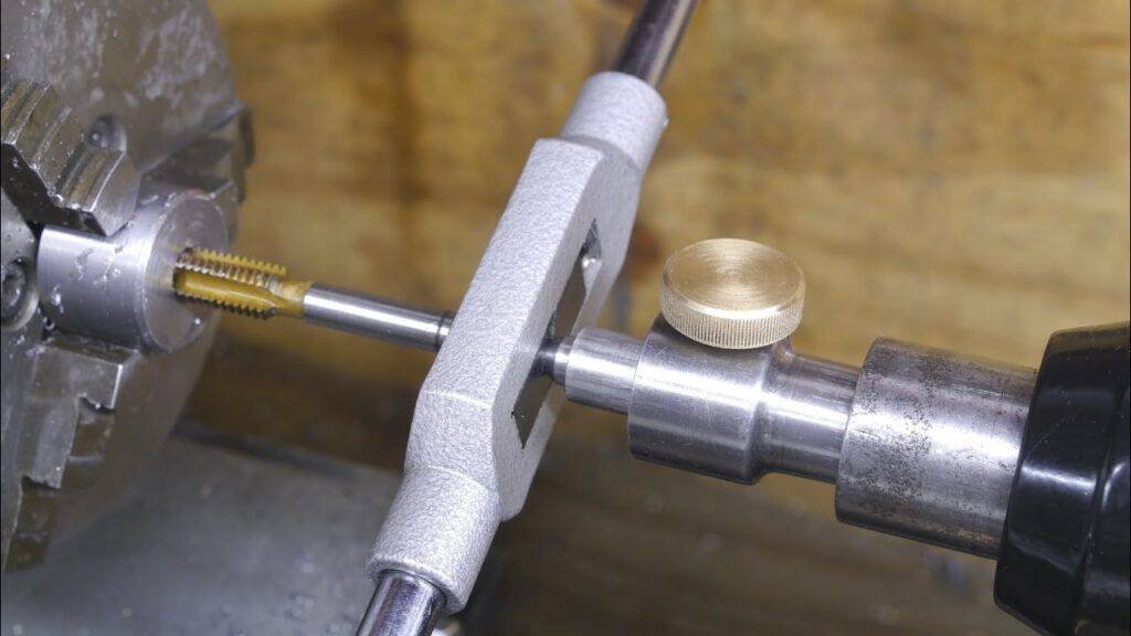 tapping on lathe work